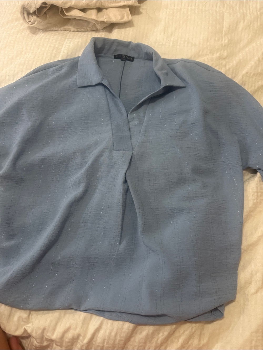 Fred David Light Blue Casual Button-Down Shirt